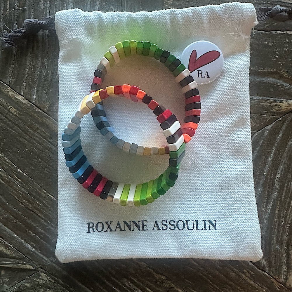 Roxanne Assoulin  Rainbow Stack Rainbow Bracelets.